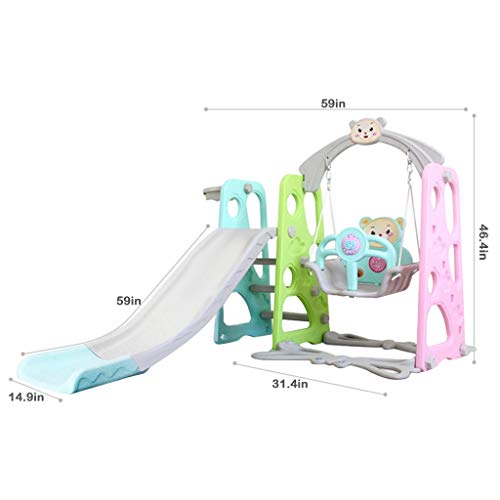 Toddler Slide and Swing Set, Toddler Slide with Basketball Hoop Ba...