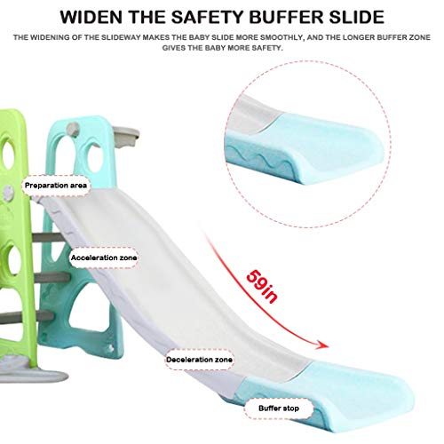 Toddler Slide and Swing Set, Toddler Slide with Basketball Hoop Ba...