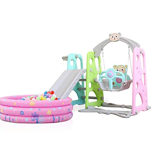 Toddler Slide and Swing Set, Toddler Slide with Basketball Hoop Ba...