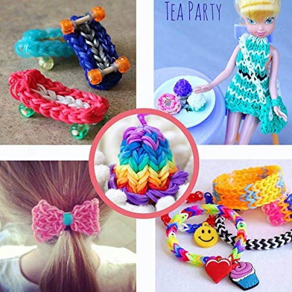 Rainbow Rubber Bands Refill Kit-Assorted Colors Loom Bands2000+-...
