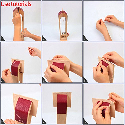 Beech Leather Retaining Clip Wood Tools for DIY Sewing Stitching L...