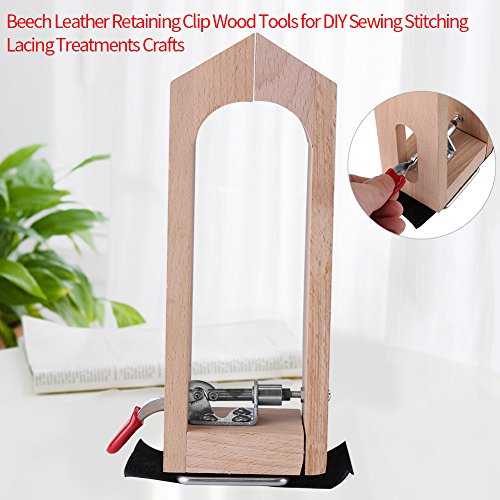 Beech Leather Retaining Clip Wood Tools for DIY Sewing Stitching L...
