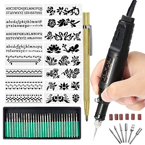Electric Micro Engraver Pen Mini DIY Engraving Tool Kit for Metal ...