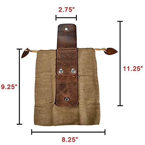 Foldable Foraging Bag, Waterproof Waxed Canvas Foraging Pouch, Mus...