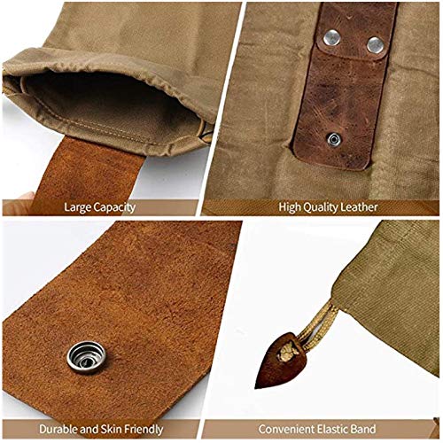 Foldable Foraging Bag, Waterproof Waxed Canvas Foraging Pouch, Mus...