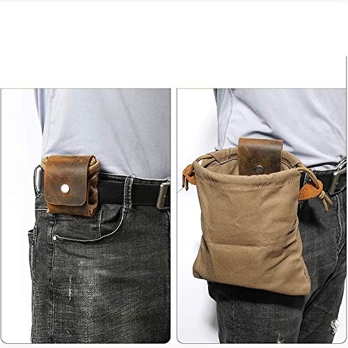 Foldable Foraging Bag, Waterproof Waxed Canvas Foraging Pouch, Mus...