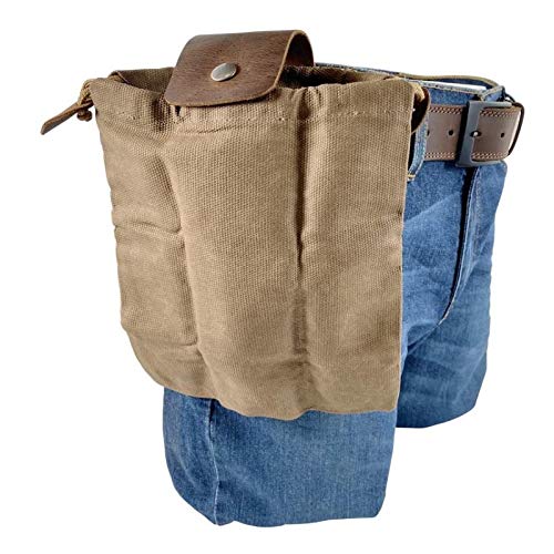 Foldable Foraging Bag, Waterproof Waxed Canvas Foraging Pouch, Mus...