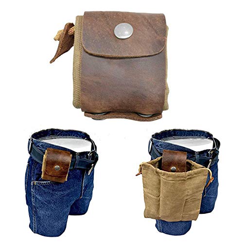 Foldable Foraging Bag, Waterproof Waxed Canvas Foraging Pouch, Mus...