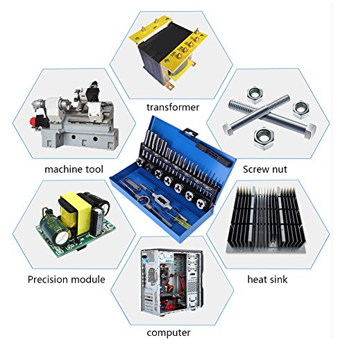 32pcs M3-M12 Tap and Die Set with Wrench Thread Gauge, Alloy Steel...