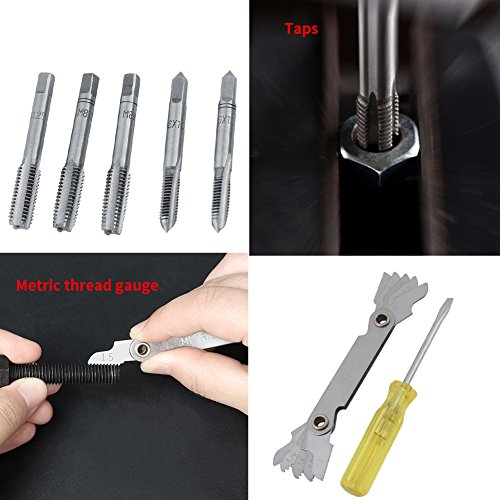 32pcs M3-M12 Tap and Die Set with Wrench Thread Gauge, Alloy Steel...