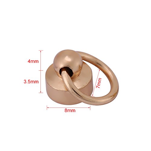 Pack of 20 Sets Brass Round Head Button Stud, Leathercraft Screws ...
