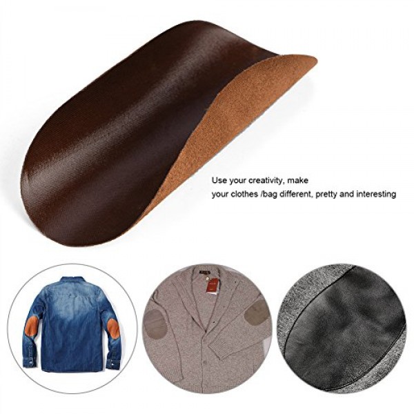 Repair Patches, Pack of 10 Assorted Color Oval PU Leather Patch Re...