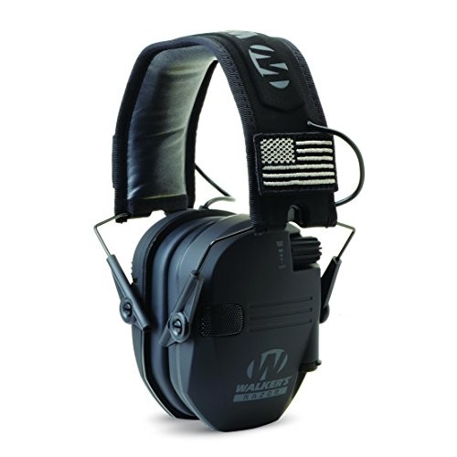 Walkers GWP-RSEMPAT Razor Slim Electronic Muff - Black Patriot
