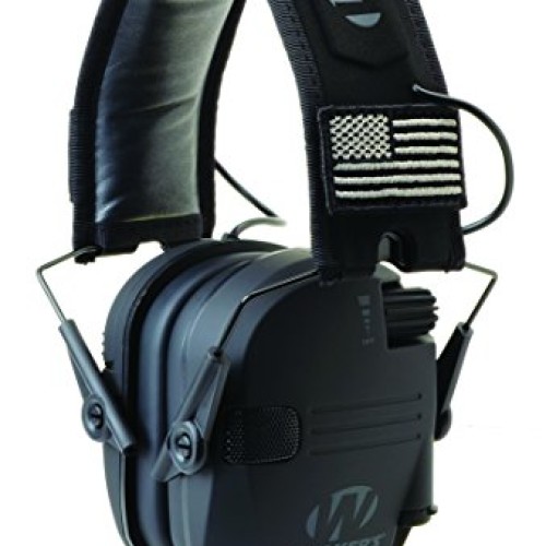 Walkers GWP-RSEMPAT Razor Slim Electronic Muff - Black Patriot