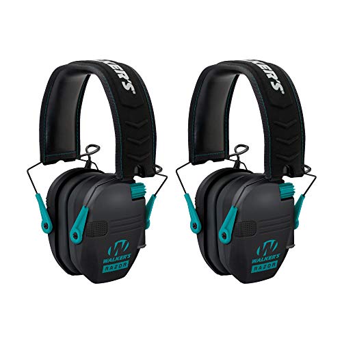 Walkers Razor Slim Electronic Shooting Muffs 2-Pack, Teal 2 Items