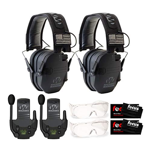 Walkers Razor Shooting Muff Black Patriot 2-Pack Bundle with Wal...