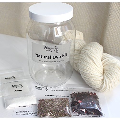 Purple & Pink Natural Dye Kit for Naturally Plant Dyed Yarn Natura...