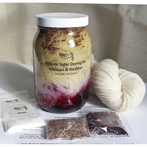 Purple & Pink Natural Dye Kit for Naturally Plant Dyed Yarn Natura...