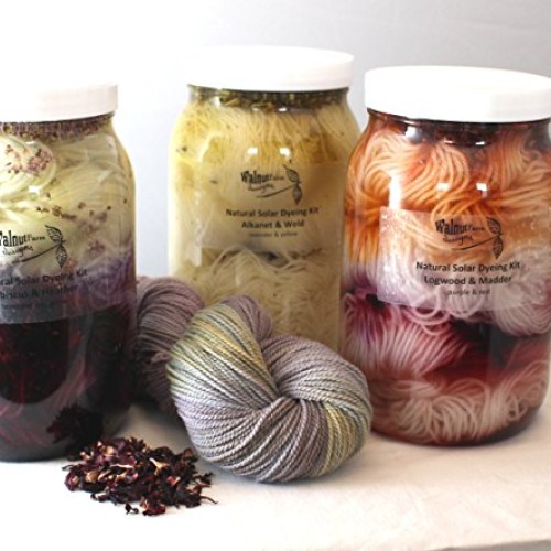Purple & Pink Natural Dye Kit for Naturally Plant Dyed Yarn Natura...