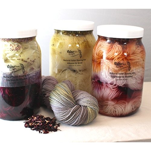 Purple & Pink Natural Dye Kit for Naturally Plant Dyed Yarn Natura...