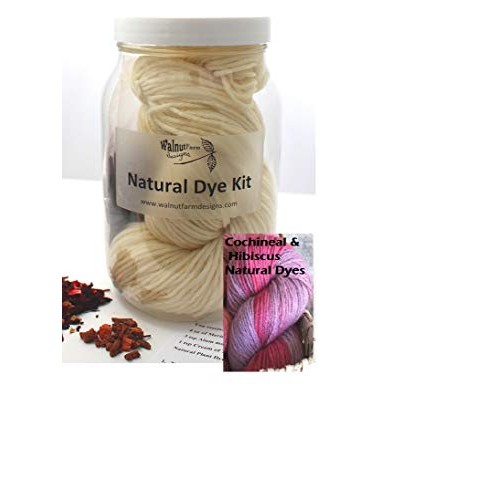 Purple & Pink Natural Dye Kit for Naturally Plant Dyed Yarn Natura...