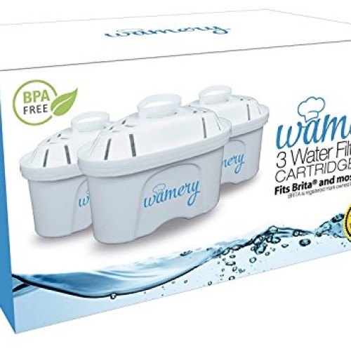 WAMERY Water Filter Replacement 3 Pack, Fits Wamery Pitcher and Ma...