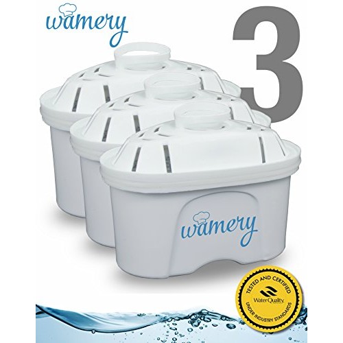 WAMERY Water Filter Replacement 3 Pack, Fits Wamery Pitcher and Ma...