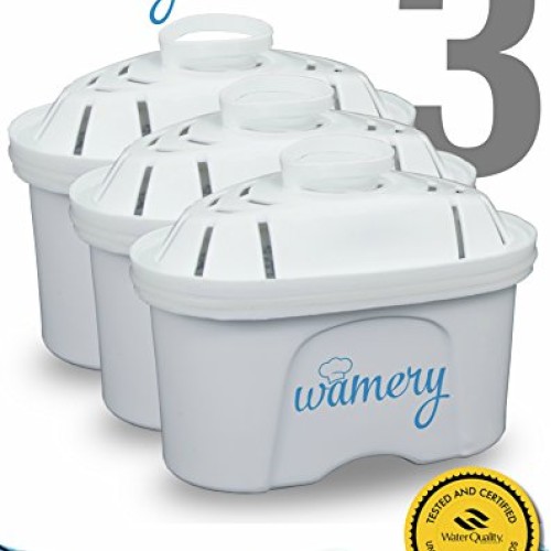 WAMERY Water Filter Replacement 3 Pack, Fits Wamery Pitcher and Ma...