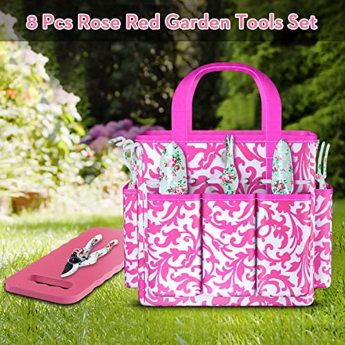 Gardening Tools, 8 Pcs Heavy Duty Floral Garden Tool Set Birthday ...