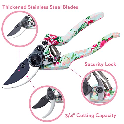 Gardening Tools, 8 Pcs Heavy Duty Floral Garden Tool Set Birthday ...
