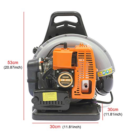 Backpack Leaf Blower, 65CC 2 Stroke Gas Powered Backpack Leaf Blow...