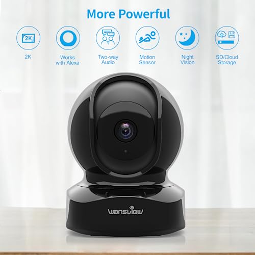 wansview Wireless Security Camera, IP Camera 2K, WiFi Home Indoor ...