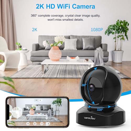 wansview Wireless Security Camera, IP Camera 2K, WiFi Home Indoor ...