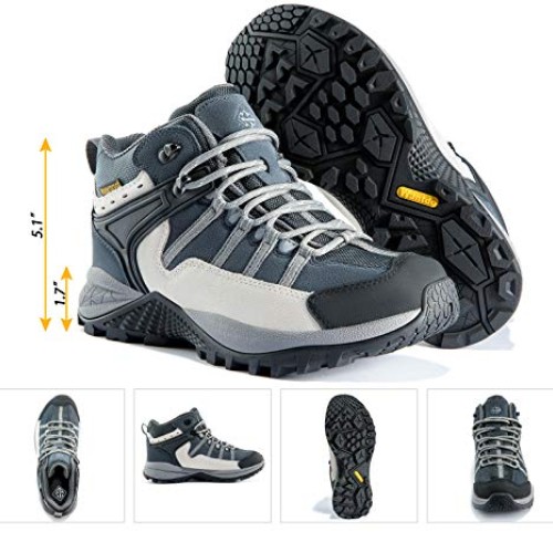 Wantdo Womens Waterproof Work Boots Non Slip Snow Boots Hunting 9...