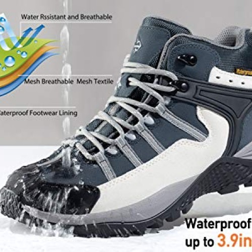 Wantdo Womens Waterproof Work Boots Non Slip Snow Boots Hunting 9...
