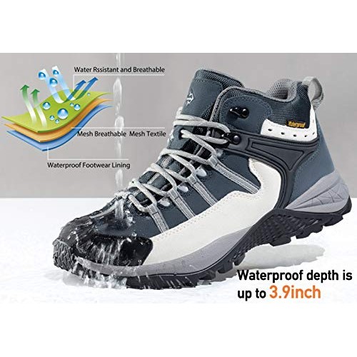 Wantdo Womens Waterproof Work Boots Non Slip Snow Boots Hunting 9...