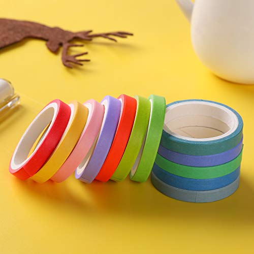Washi Masking Tape Set 60 Rolls 5mm 0.2 inch Wide Decorative Cra...