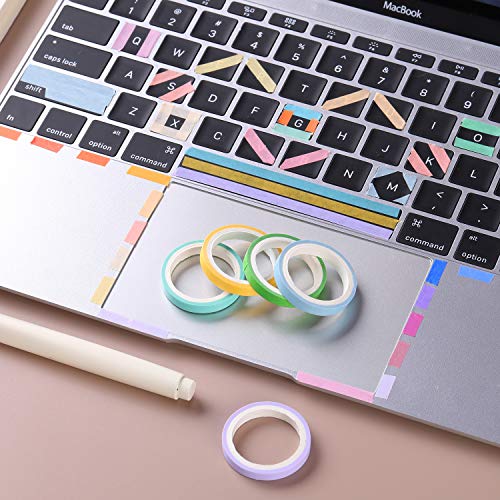 Washi Masking Tape Set 60 Rolls 5mm 0.2 inch Wide Decorative Cra...