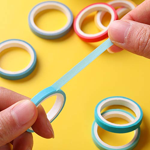 Washi Masking Tape Set 60 Rolls 5mm 0.2 inch Wide Decorative Cra...