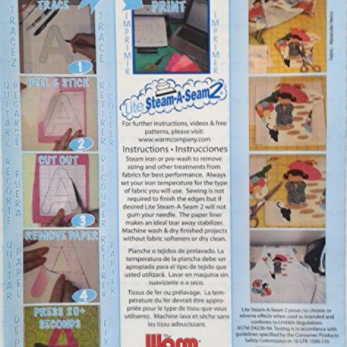 Warm Company 3-Pack Lite Steam A Seam 2 Double Stick Fusible Web...