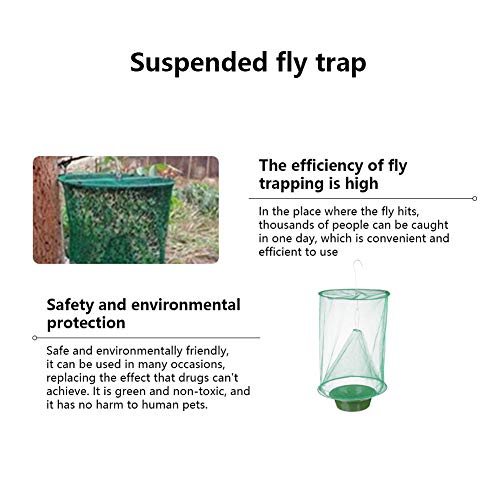 Ranch Fly Trap Catcher,Effective Fly Catcher with Food,Green Cage ...