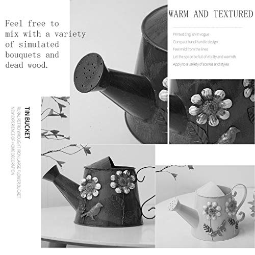 WATERING CAN Gardening Metal Watering Indoor Iron Cute Small Decor...