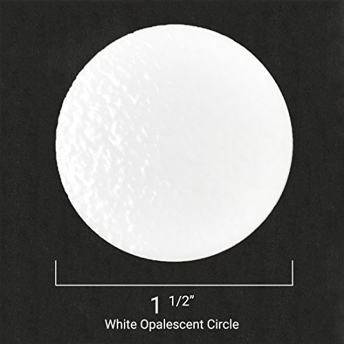 20 Pack of 1.5 Fusible White Opal 90COE Bullseye Glass Circles