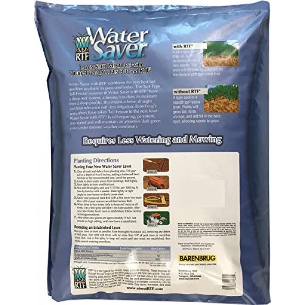 WaterSaver Grass Seed Mixture With Turf-Type Tall Fescue - Used to...