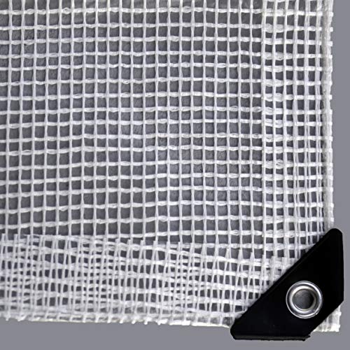 Heavy Duty Clear Greenhouse Tarp - 12ft x 24ft - Premium Quality 1...
