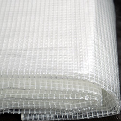 Heavy Duty Clear Greenhouse Tarp - 12ft x 24ft - Premium Quality 1...