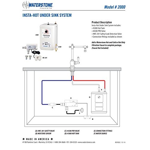 Waterstone 2000 INSTA-HOT UNDER SINK PACKAGED SYSTEM