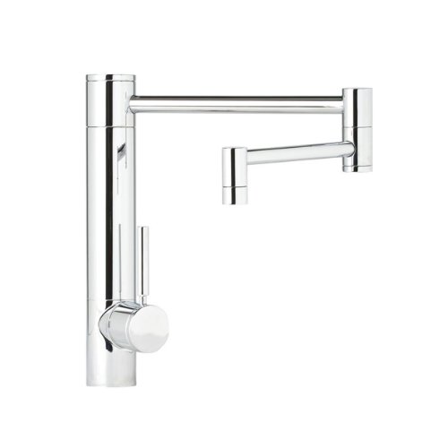 Waterstone 3600-18-CH Hunley Single Handle Kitchen Faucet with 18-...