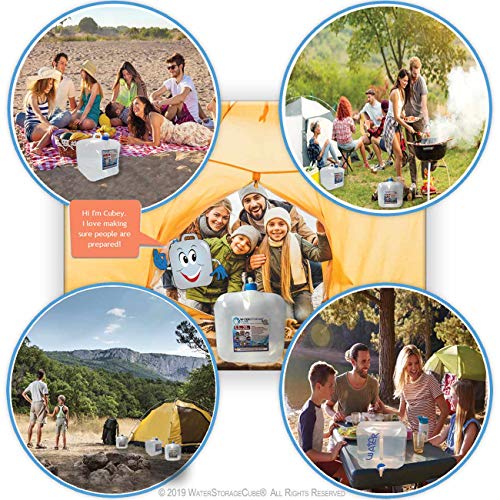 WaterStorageCube BPA-Free Collapsible Water Container with Spigot,...