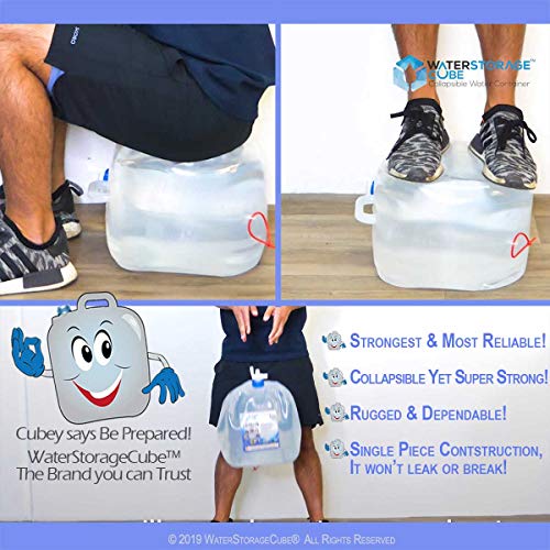 WaterStorageCube BPA-Free Collapsible Water Container with Spigot,...